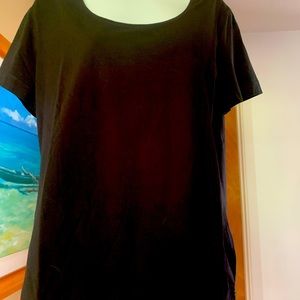 ESCADA Elevated Short Sleeve Top Black XL. Cotton/Elastane EUC Versatile Easy